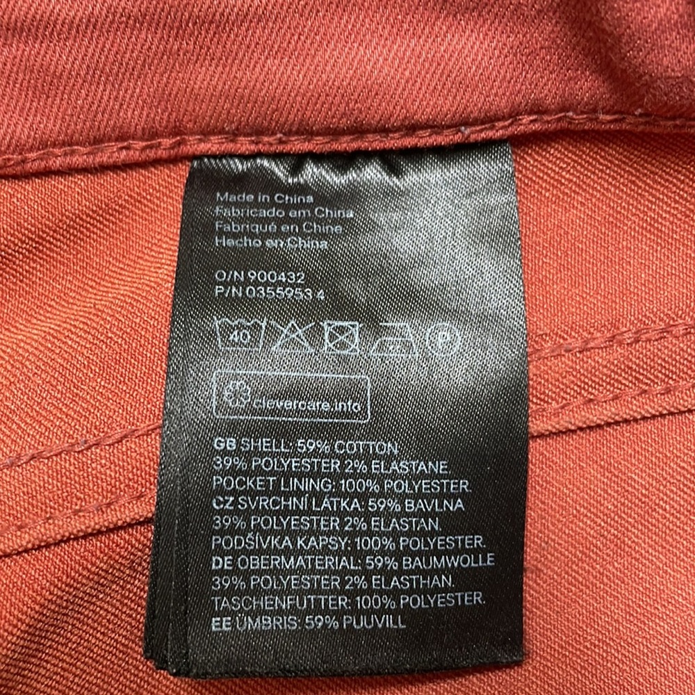 H&M burnt orange cotton skinny pants size 4 - Picture 6 of 7